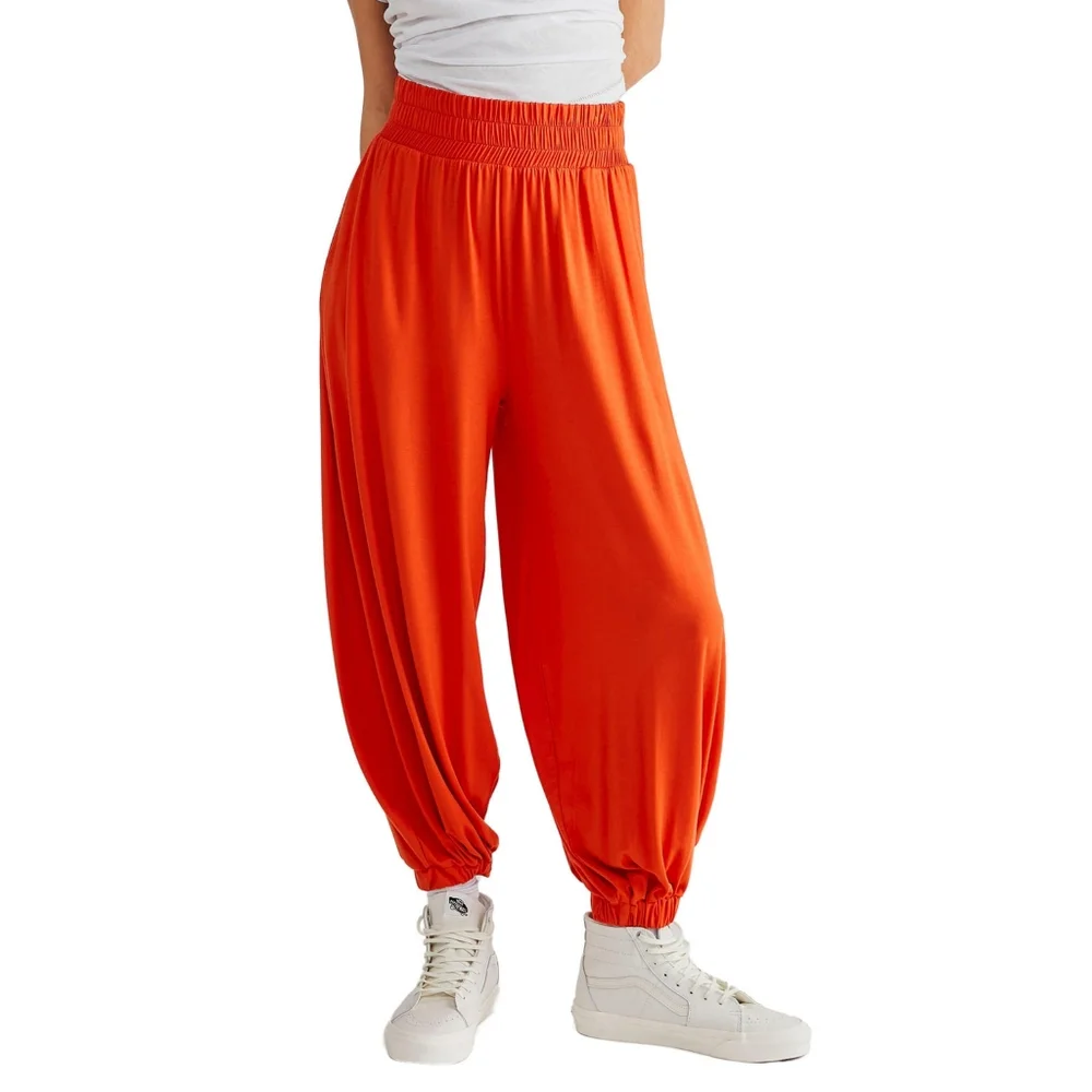 FREE PEOPLE Beach Ali Pant in Rust Orange Small